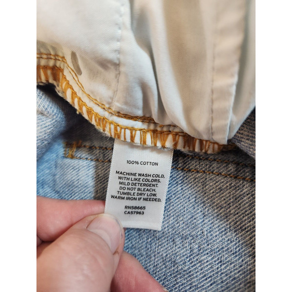 Abound Women's 100% Cotton Wide Leg Light Wash Distressed Denim Jeans Size 32 - Picture 4 of 7